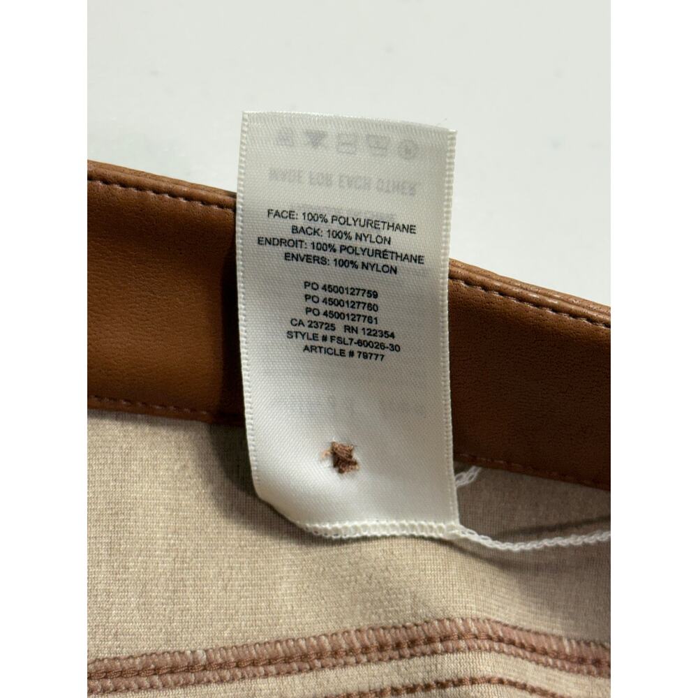 Aritizia Wilfred Free Jupiter Vegan Leather Pants 10 Cognac High Rise NWOT - Picture 10 of 13